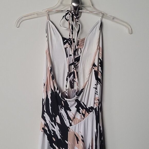 Rachel Pally XS Harrison Dress Lace Up Bust Boho Sexy Halter Maxi Long Gown - Picture 8 of 11